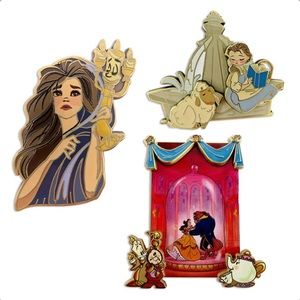 Beauty and the Beast 30th Anniversary Pin Set – Limited Edition